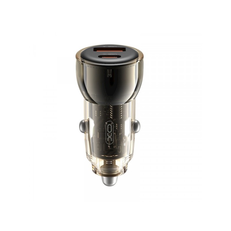 XO CC60 Caricabatterie da auto - Potenza 60 W - USB-A e USB-C - 30 W per porta - 12-24 V - Power Delivery - Quick Charge