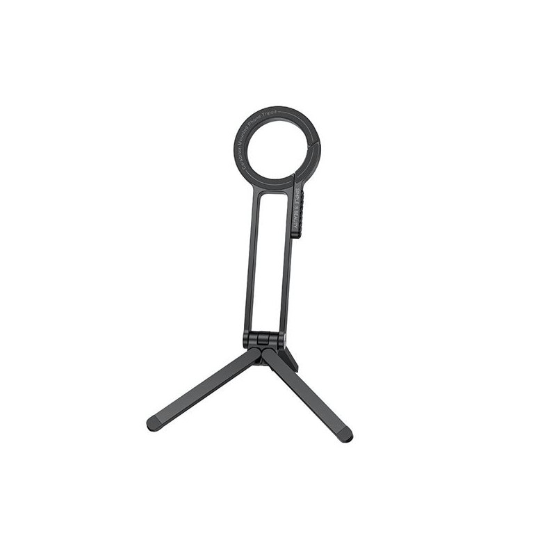 XO C180 Supporto a treppiede magnetico per smartphone - Rotazione a 360° - Alluminio - Anello magnetico - Kit di pulizi
