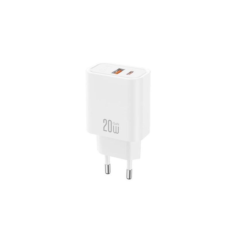 XO CE40 Caricabatterie da muro - USB-A 20 W - USB-C 20 W - Power Delivery - Quick Charge - Colore: bianco