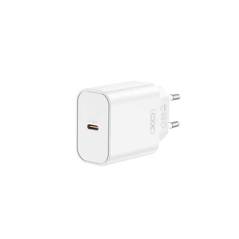 XO CE32 Caricabatterie da muro - Potenza 20 W - USB-C - Power Delivery 3.0 - Ricarica rapida - Policarbonato - Colore bi