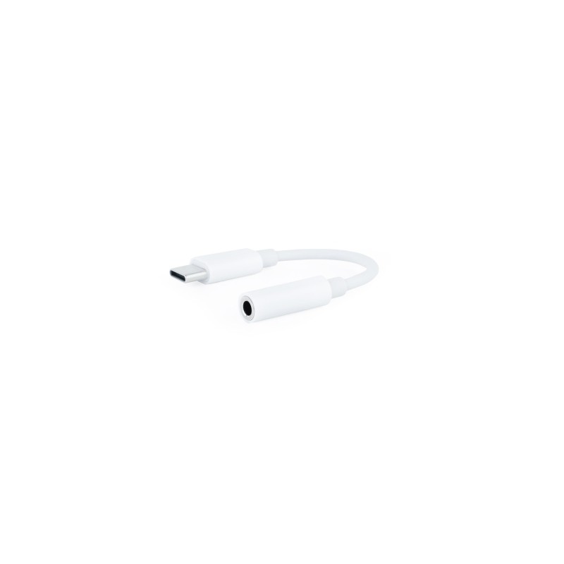Cavo nano adattatore audio - USB-C maschio - jack da 3.5 mm femmina - lunghezza 11 cm - colore bianco